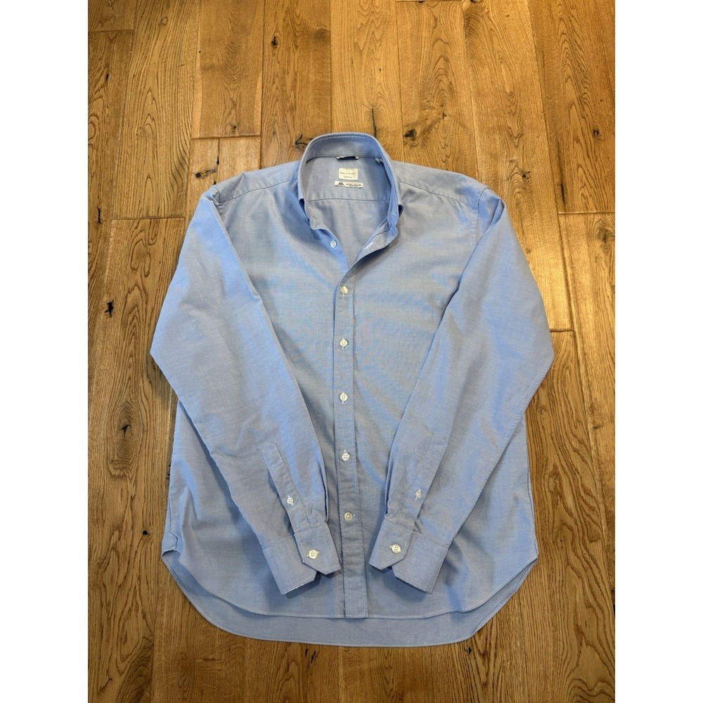 Culturata Men's Tailored‎ Fit Long Sleeve Button Up 16.5/42 Light Blue